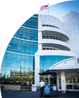 Signature Parking valet greeting arriving guests at a hotel entrance
